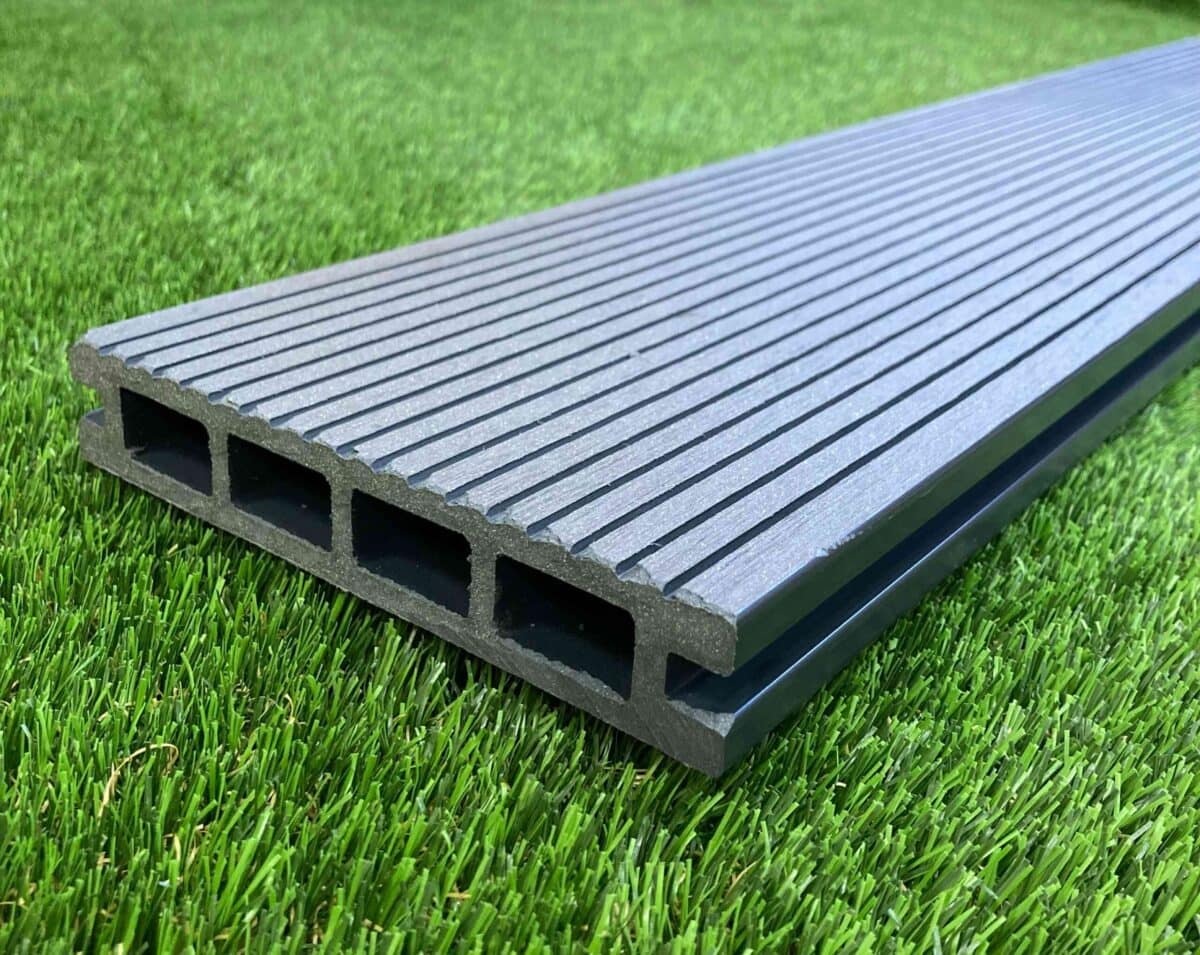 2.4m grey Composite Decking Decking Boards Deck Kingdom