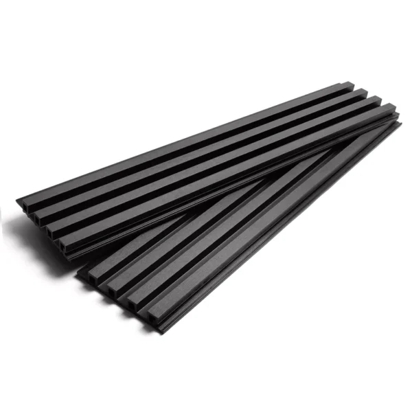 2.9m dark grey slatted cladding