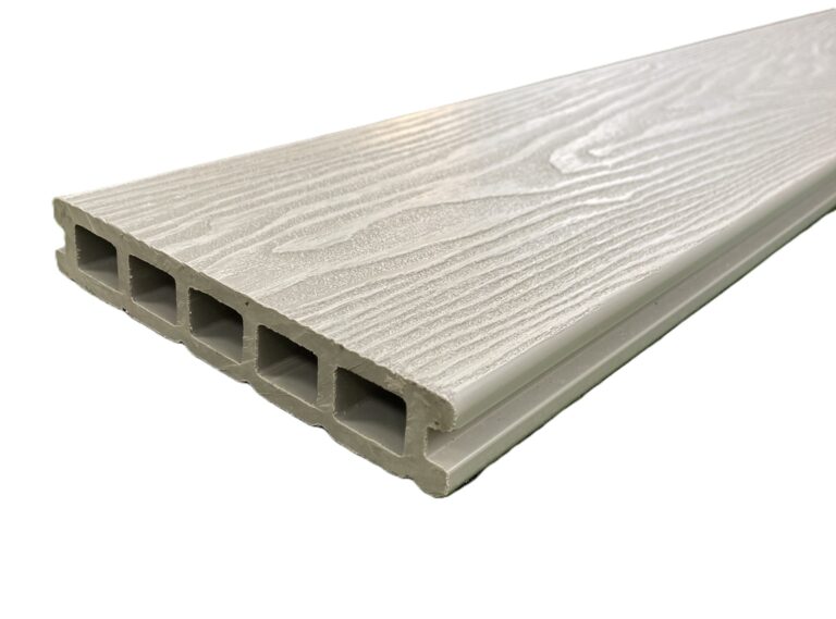 3.6m ash composite decking woodgrain side