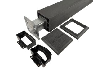 Balustrade finishing kit in black