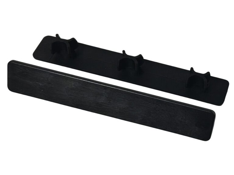 Black composite decking end cap