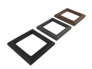 Composite Balustrade Base Plate Cover in Black, Grey and Teak