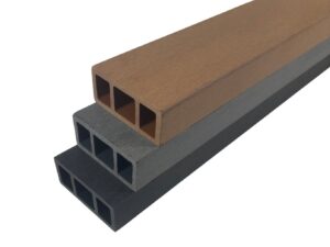 Composite Balustrade Base-Rail in Black, Grey and Teak