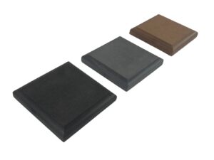 Composite Balustrade Post Caps in Black , Grey and Teak