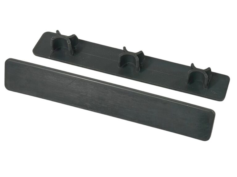 Grey composite decking end cap