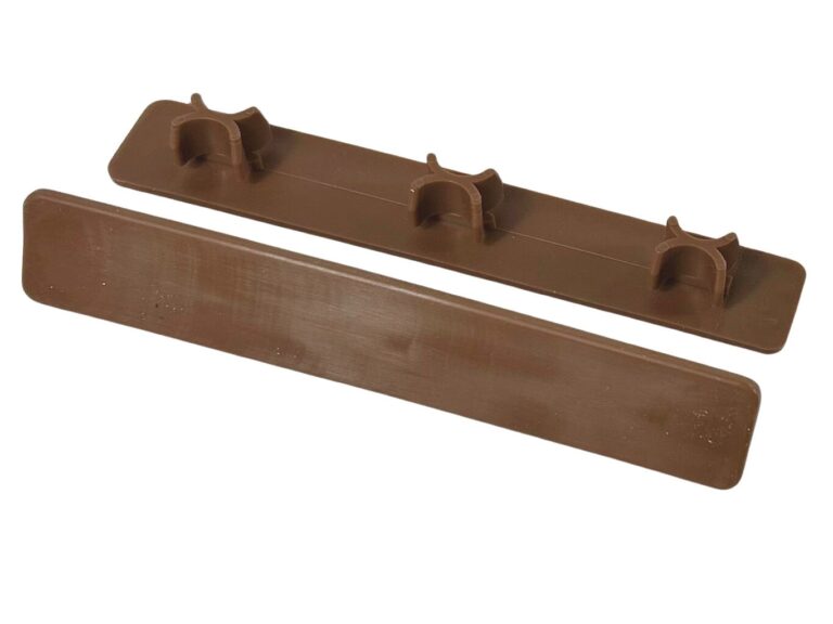Teak composite decking end cap