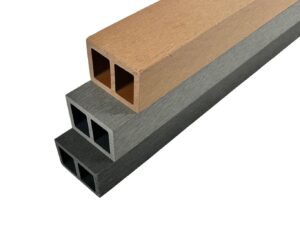 balustrade spindles in black , grey and teak