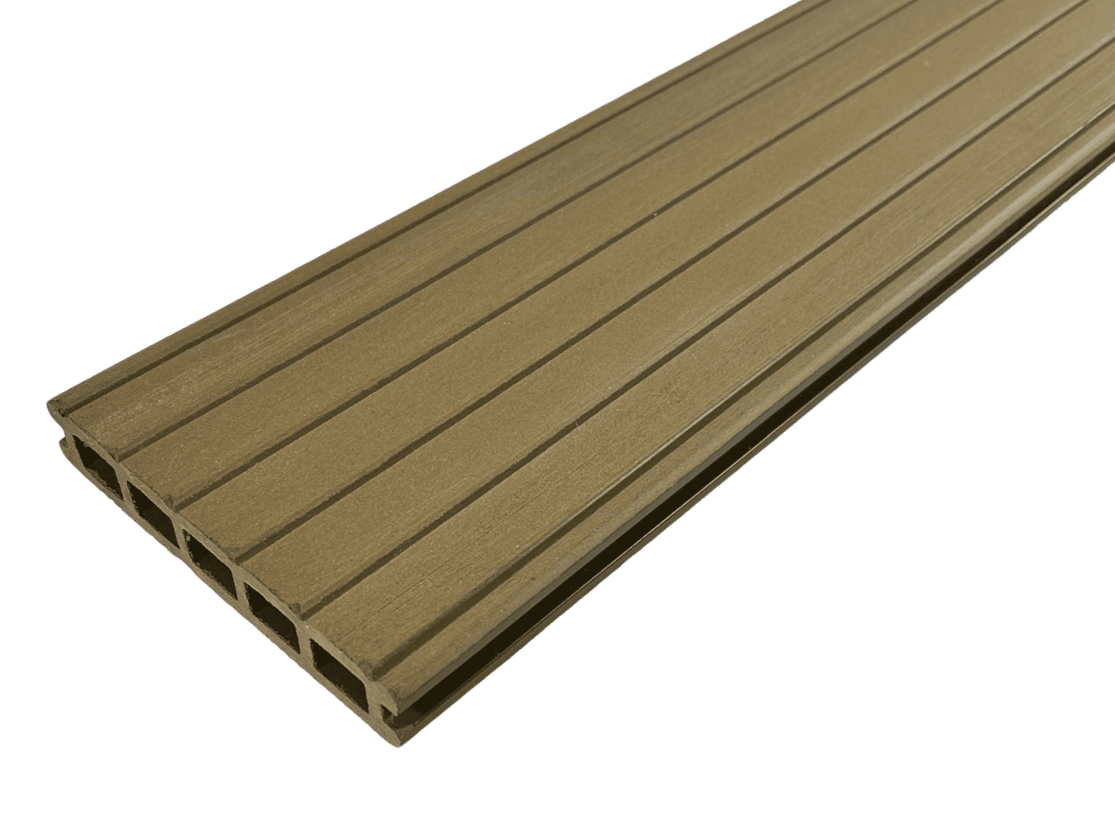 2.4m composite maple decking wide groove side