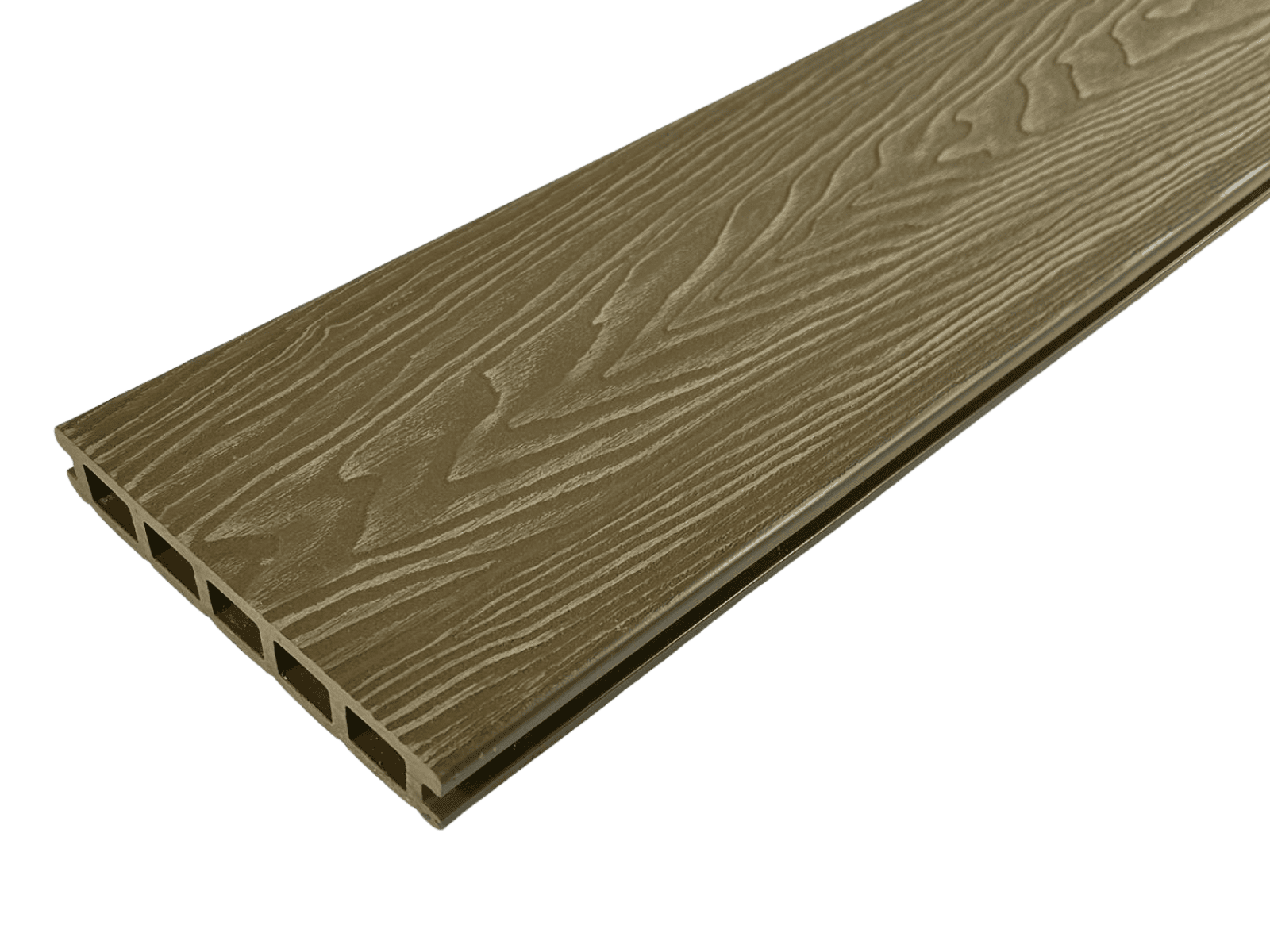 2.4m composite maple decking woodgrain side